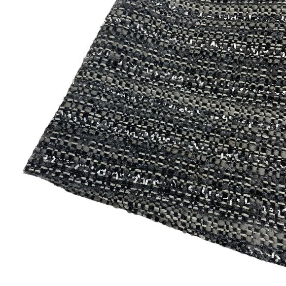 Tory Burch Gray Black Metallic Tweed Wool Mini Skirt Womens 4 AS IS - Picture 2 of 6